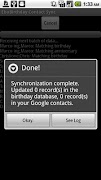 EboBirthday Contact Sync تصوير الشاشة 1