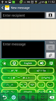 GO Keyboard Green Neon screenshot 4