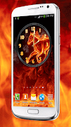 Ogień Widget Zegar plakat