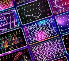 LED Keyboard Theme Fonts Emoji poster