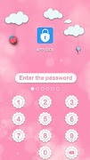 AppLock Theme Pink Sky تصوير الشاشة 1