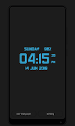 Digital Clock Wallpaper plakat
