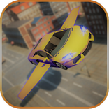 futuristic flying car 3d