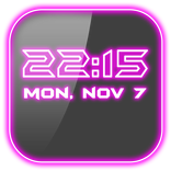 Neon Uhr Wetter Widget