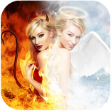 Angel vs Demon Photo Montage
