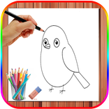 How to Draw Cute Birds  For  Kids