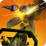 Artillery vs Futuristic Robot