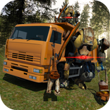 Futuristic Truck with Robots