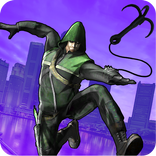 Green Rope Hero in City