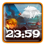 Halloween Weather Clock Widget