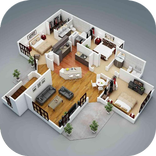 3D huis vloerplannen