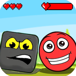 Bossy Ball : in new red adventure 4 worlds