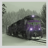 Black Train Snow