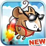 Jetpack mouse. Fantasy world.