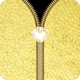 gold fake zipper lock