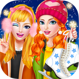 Winter Fun: Ice Skating Girls