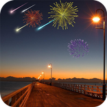 新年流星煙花動態壁紙