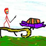 Retro Paint stickman hero - th