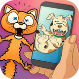 Scare Cat with Dog Sounds