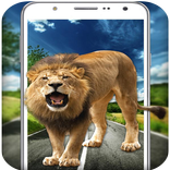 Lion in Phone Prank