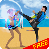 Surfer Fight Beach