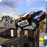 Police Robot Car Roof Stunts