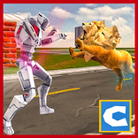 Iron Robot Hero VS Jungle Animals