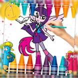 ”Coloring My Little Pony Equestria Girls for fans