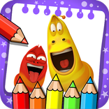 coloring Larva worms