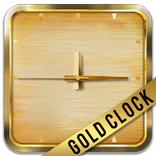 Neon Gold Square Clock
