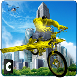 Super Bat Spider Riding Bicycle : Monster Battle