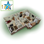 3D Apartment-House Plans