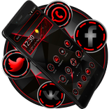Dark Red Black Tech Theme