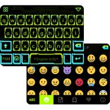 Neon Light Emoji Keyboard Skin
