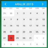Material Month Calendar Widget