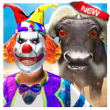 ”Bull Fight : Cowboy & Clown