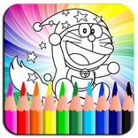 Coloring Book Dorae Cat