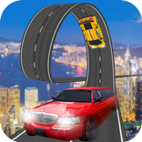 Limousine Car Stunts Racing Track Game