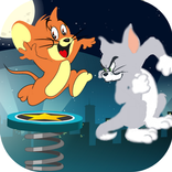 The jump adventure of the mouse Jerry in Tom world