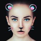 snap photo cat face icon