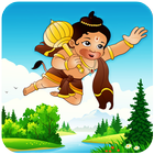 Flaying Hanuman icon