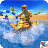 Water Surfer Quad Bike Rider
