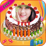 Naam Foto op Verjaardag Cake -Liefde frames Editor