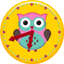 かわいいフクロウの時計ウィジェット APK