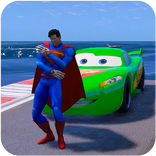 Superheroes Cars Lightning: Top Speed Racing Games