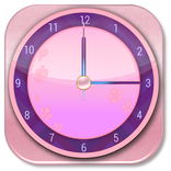 Pink Theme Clock Widget