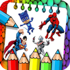 Super heroes coloring book APK