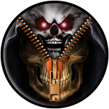Skull Zipper Lock Screen