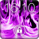 Purple Flame Fire Screen Lock