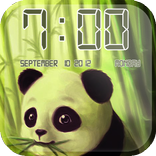 Wallpaper with Digital Clock Theme